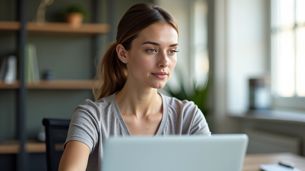 Team-Mitglied arbeitet an Typography-Projekt am Laptop