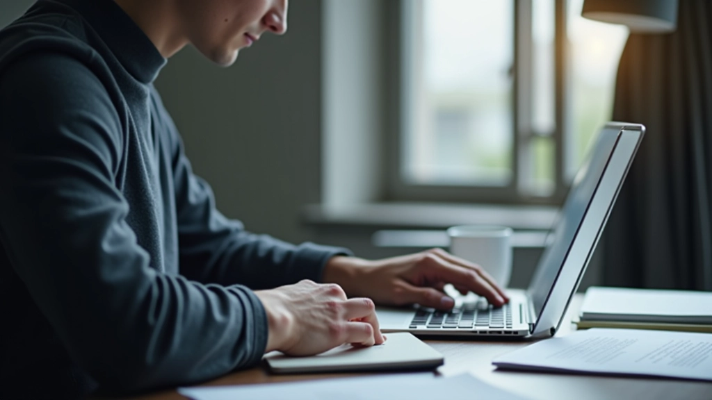 Designer arbeitet an Typografie auf einem Laptop-Bildschirm