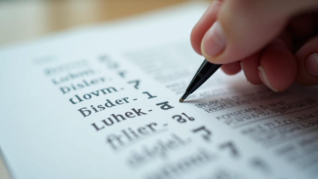 Detailansicht von Buchstabenabstand und typographischen Messungen